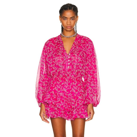 NWT ISABEL MARANT ETOILE Jocadia Short Skort Fuchsia Pink - Picture 4 of 8